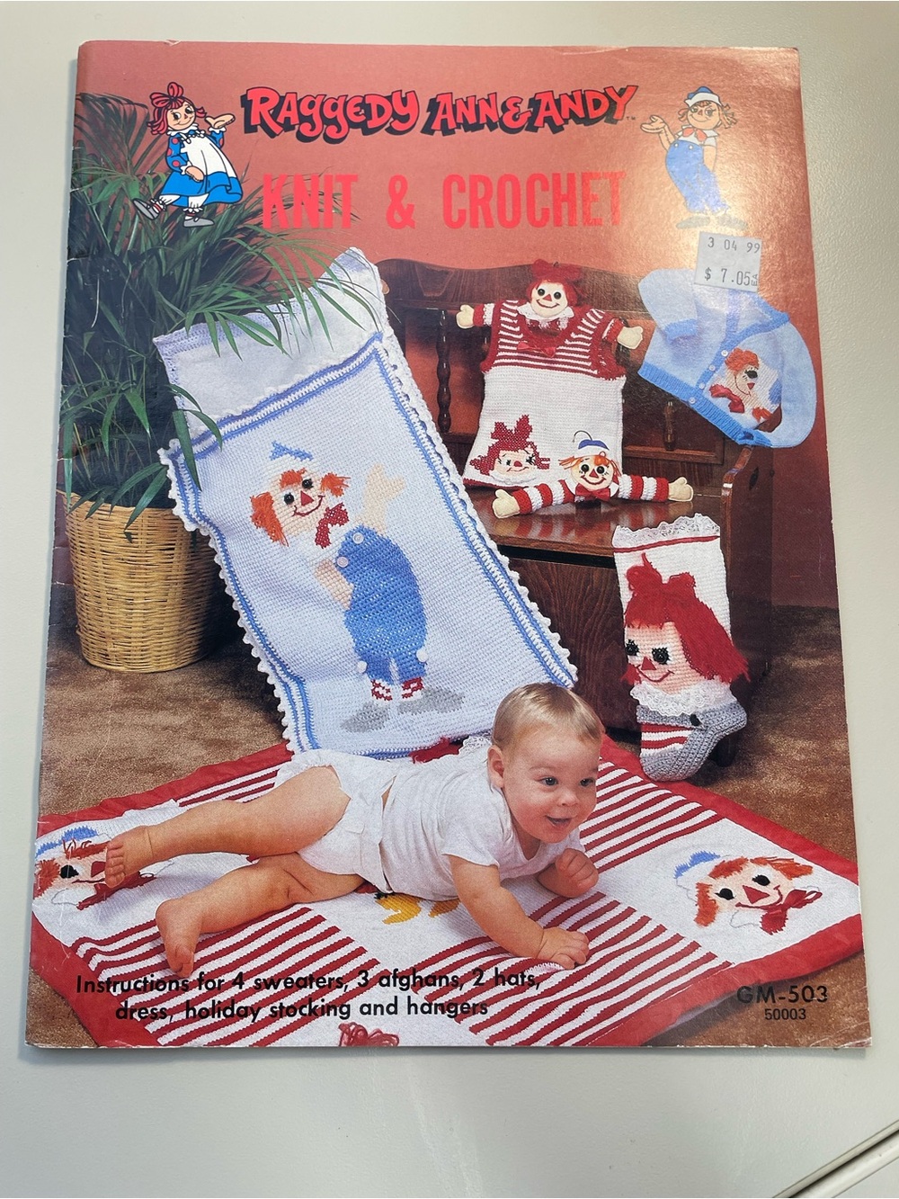 Raggedy Ann & Andy Knit & Crochet (Out of Print, Rare, Hard to Find) booklet